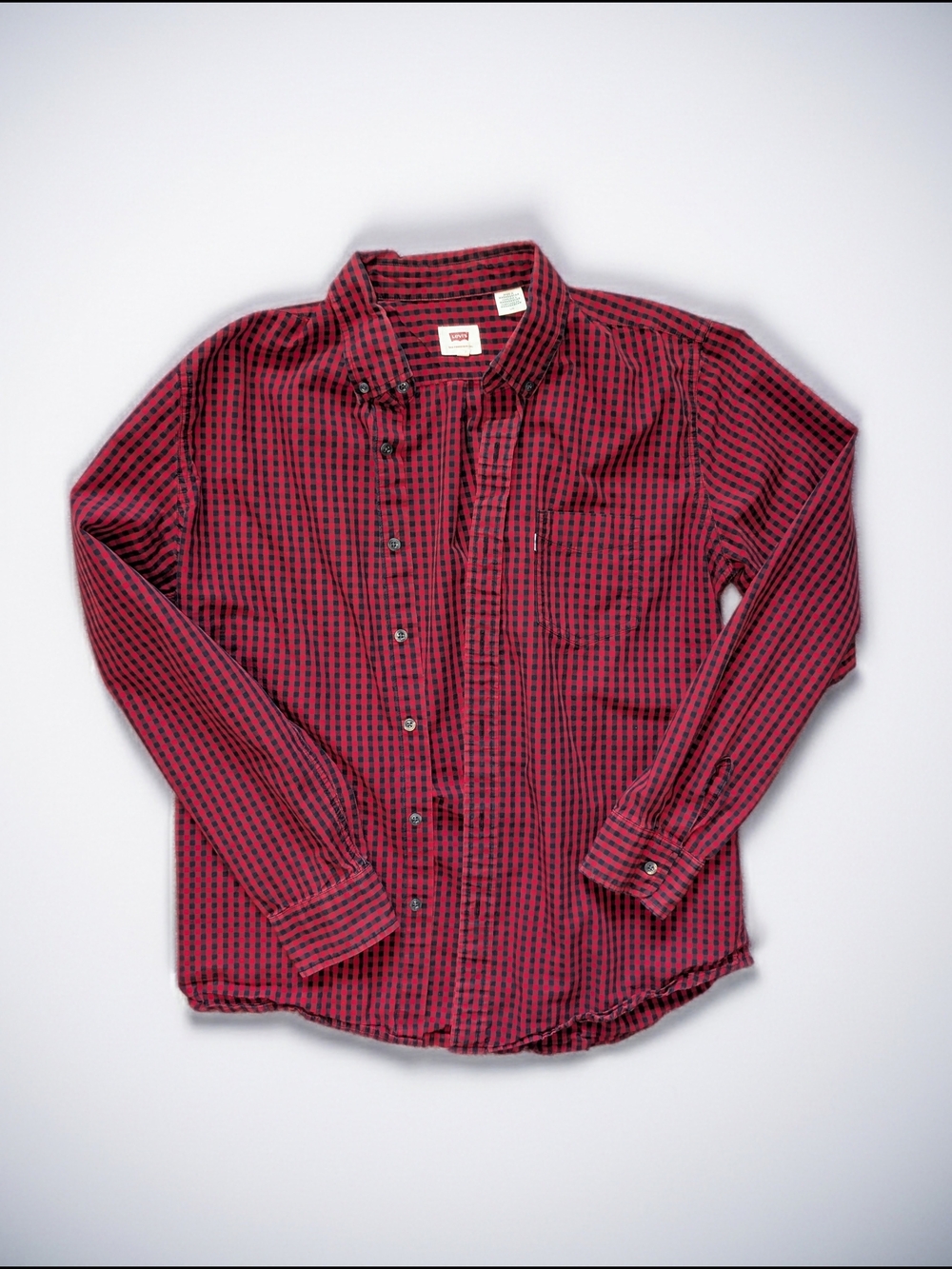 Levi's Red and Black Checked Button-Down Shirt